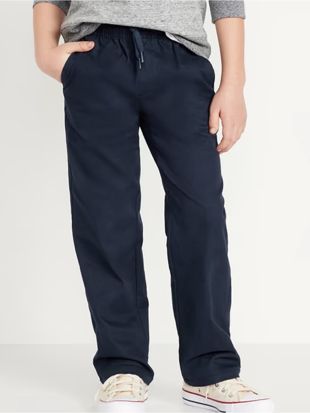 Old Navy Boys Navy Drawstring Straight-Leg Pants